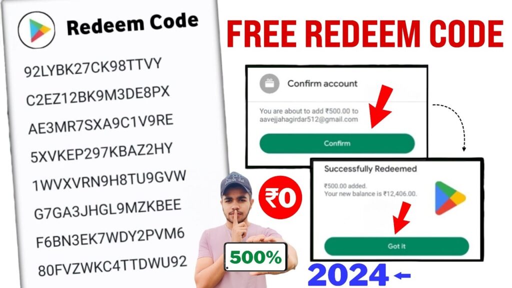 Google Play Redeem Code Free​